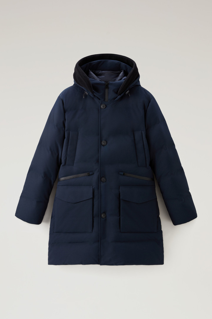Parka with Detachable Wool Visor Blue photo 6 | Woolrich