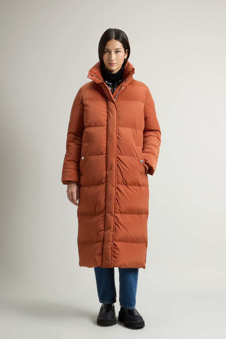 Aurora Long Parka in Stretch Nylon Brown photo 4 | Woolrich