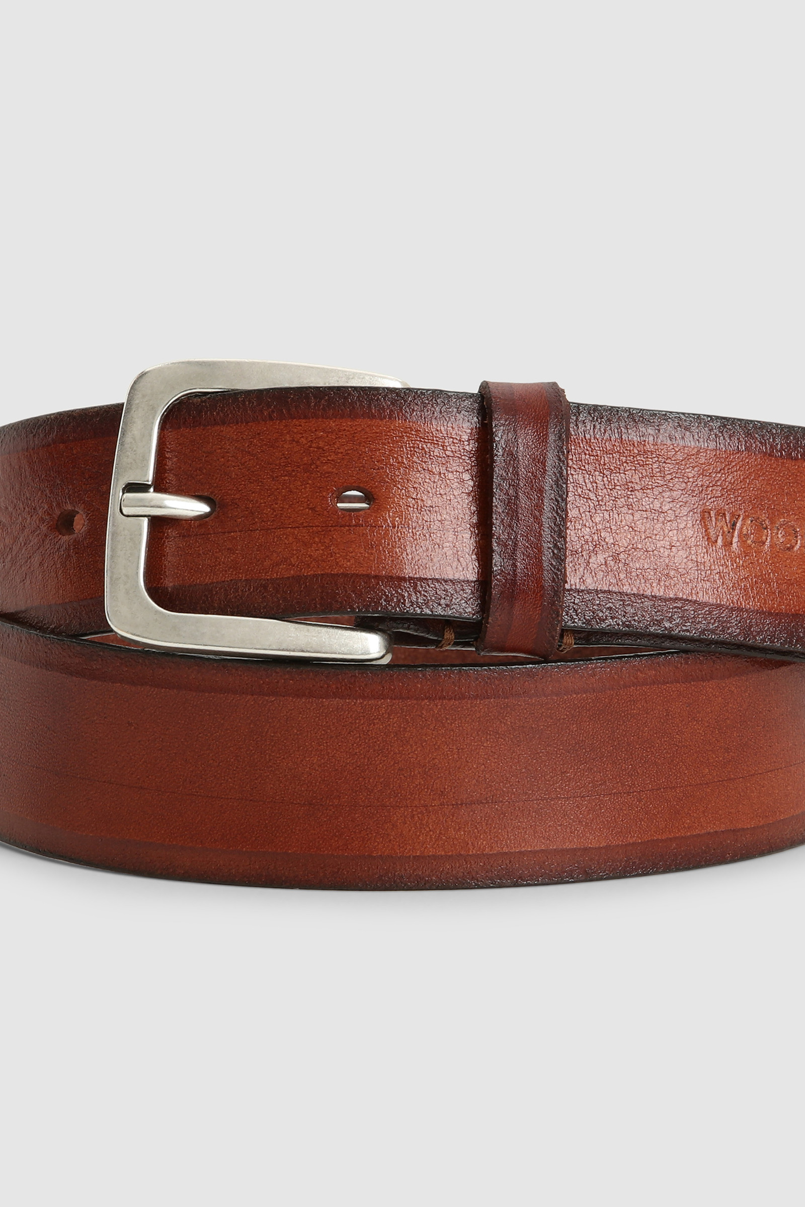 Dyed Leather Belt Brown photo 3 | Woolrich
