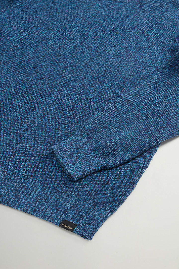 Crewneck Cotton-Blend Sweater Blue photo 7 | Woolrich