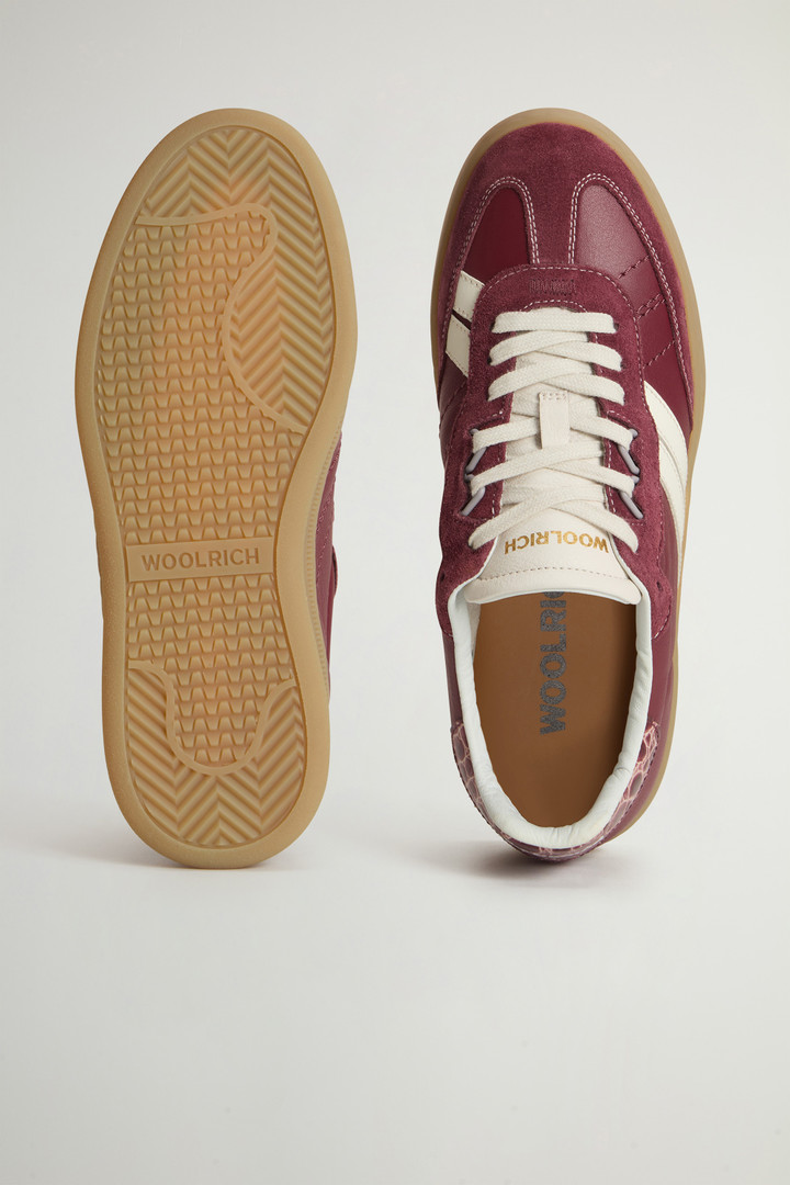 Doubleu Tennis Sneakers in Leather with Suede Inserts Red photo 4 | Woolrich