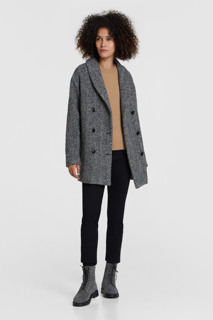 Belted wool coat