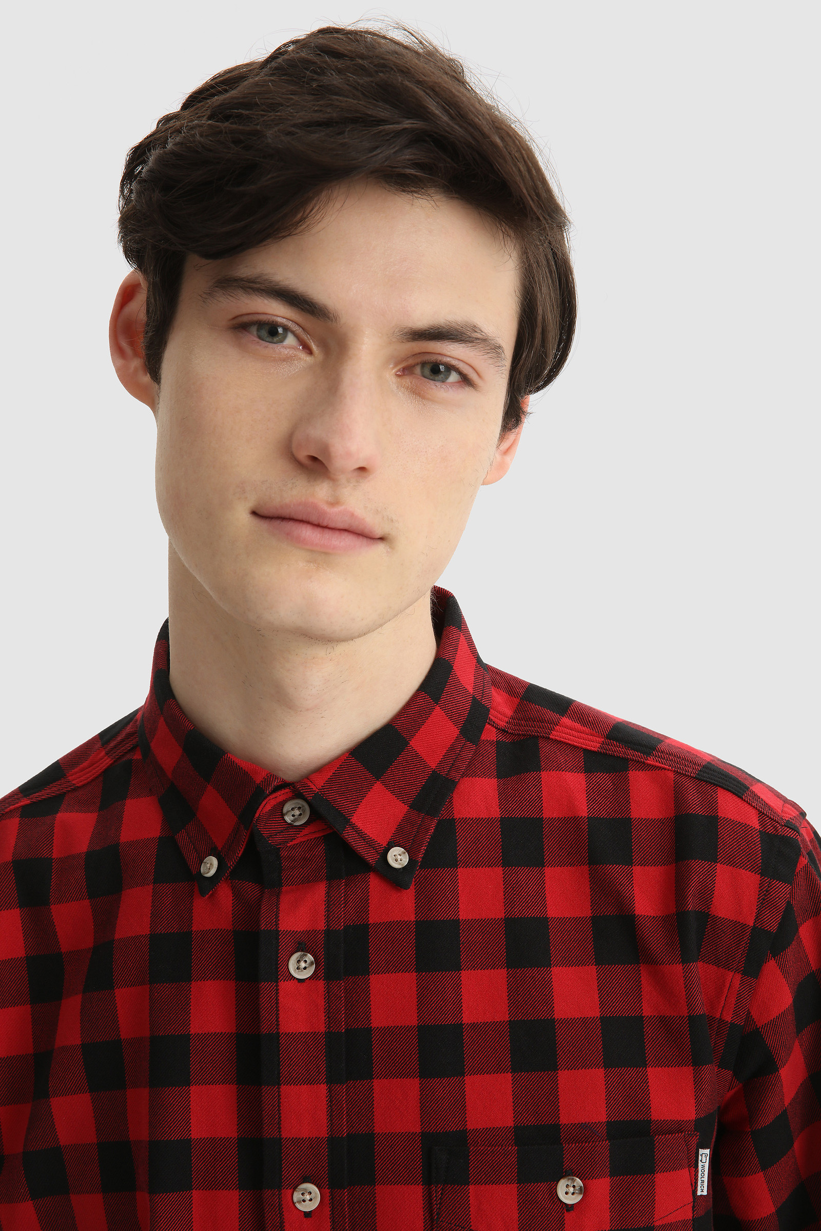 Men's Traditional Cotton Flannel Shirt Red | Woolrich USA