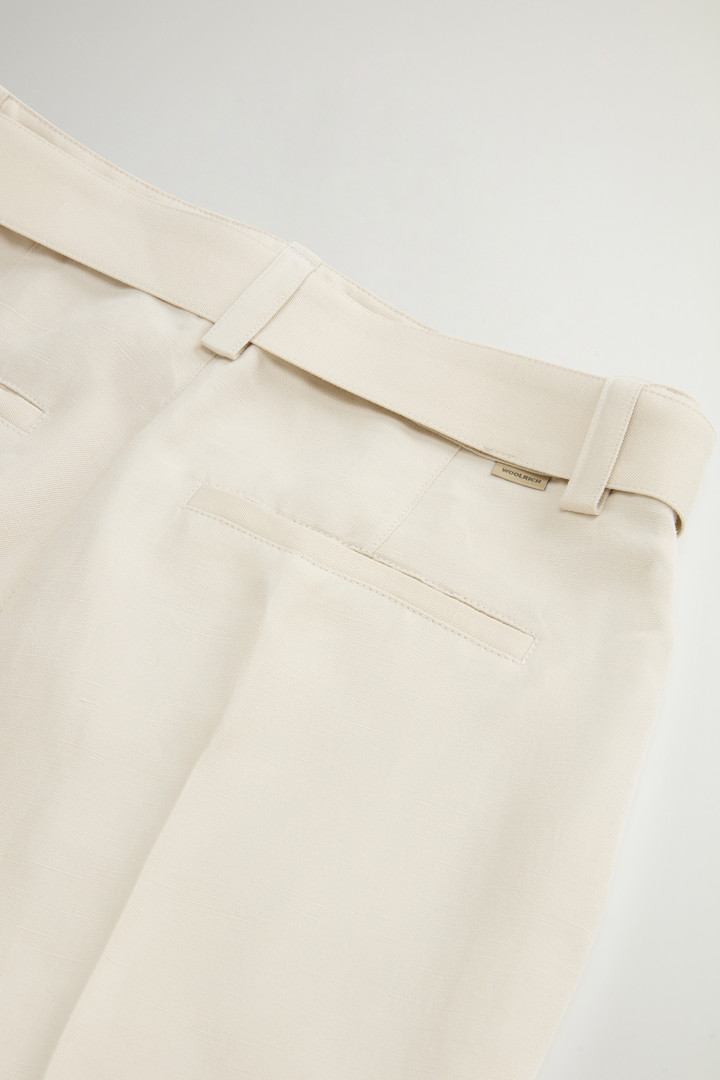 Garment-Dyed Linen-Blend Pants Beige photo 7 | Woolrich