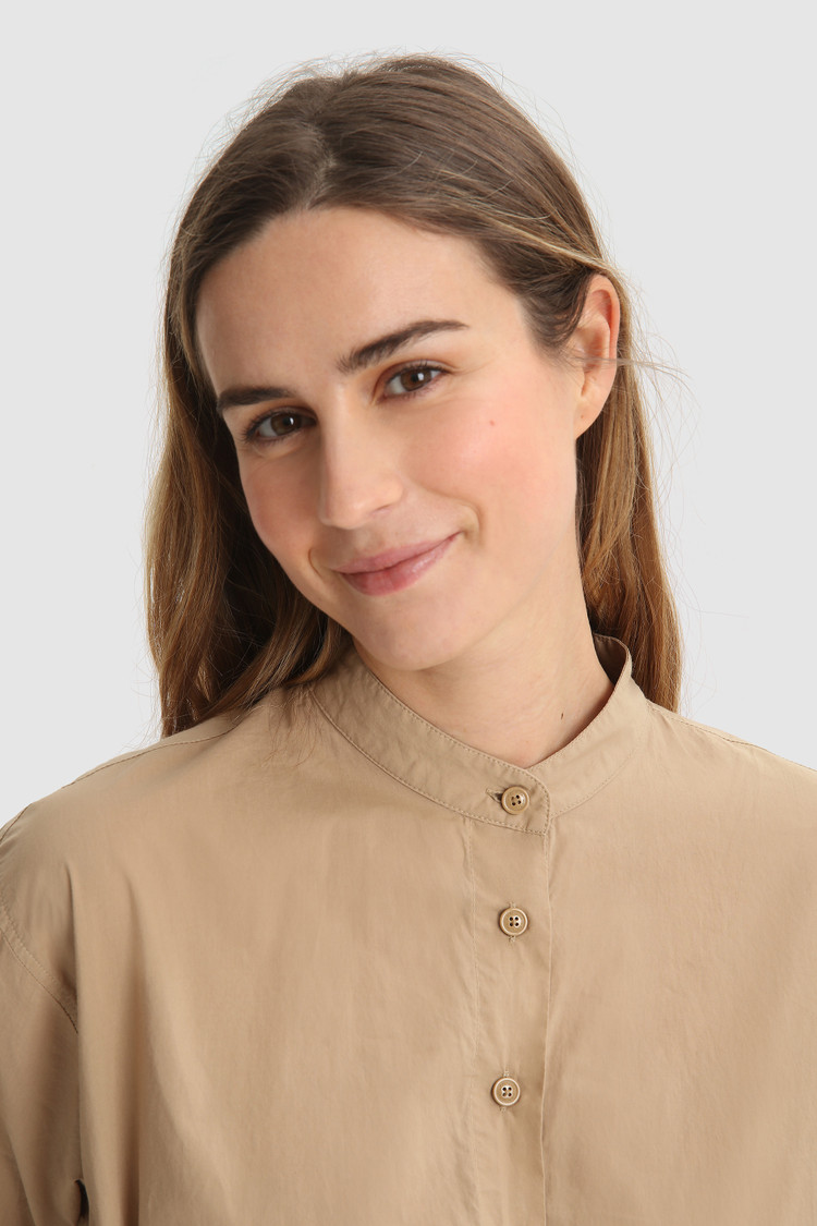 Long-sleeve Popeline dress