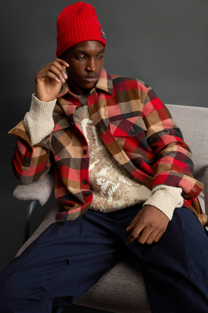 Red Grey Check