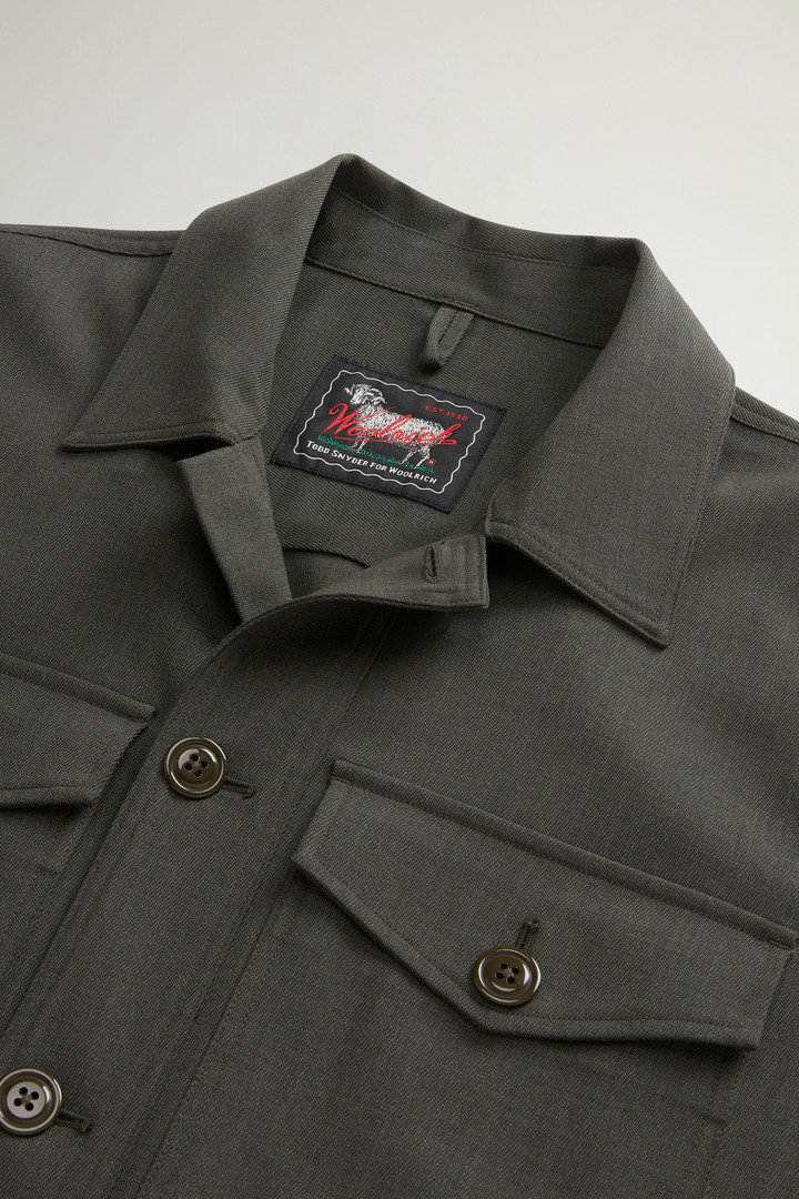 Stretch Wool Overshirt by Todd Snyder Green photo 6 | Woolrich