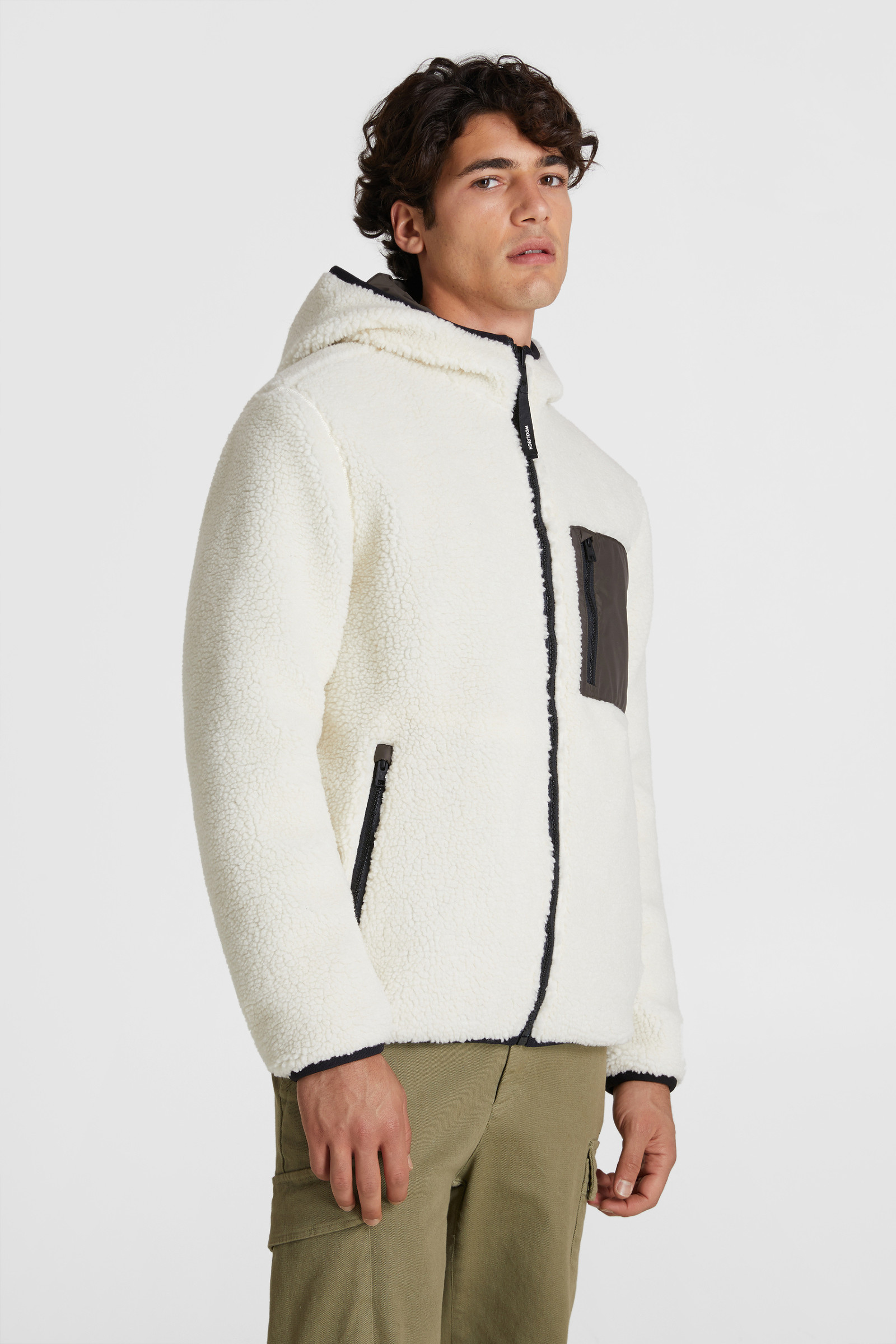 Felpa reversibile in sherpa