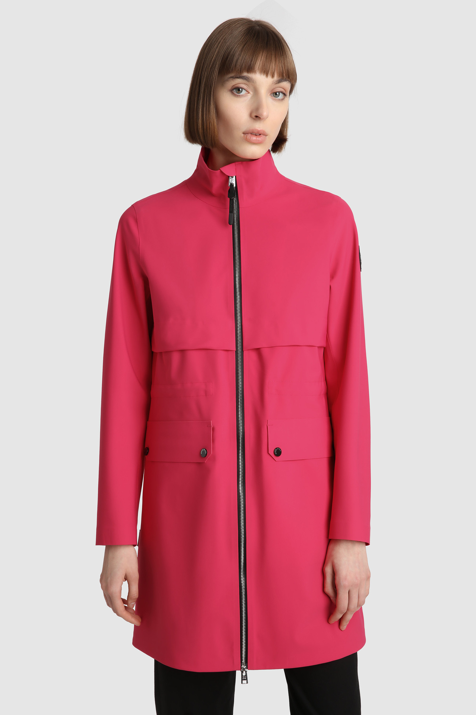 Pequea Long Jacket in Stretch Jersey Pink | Woolrich