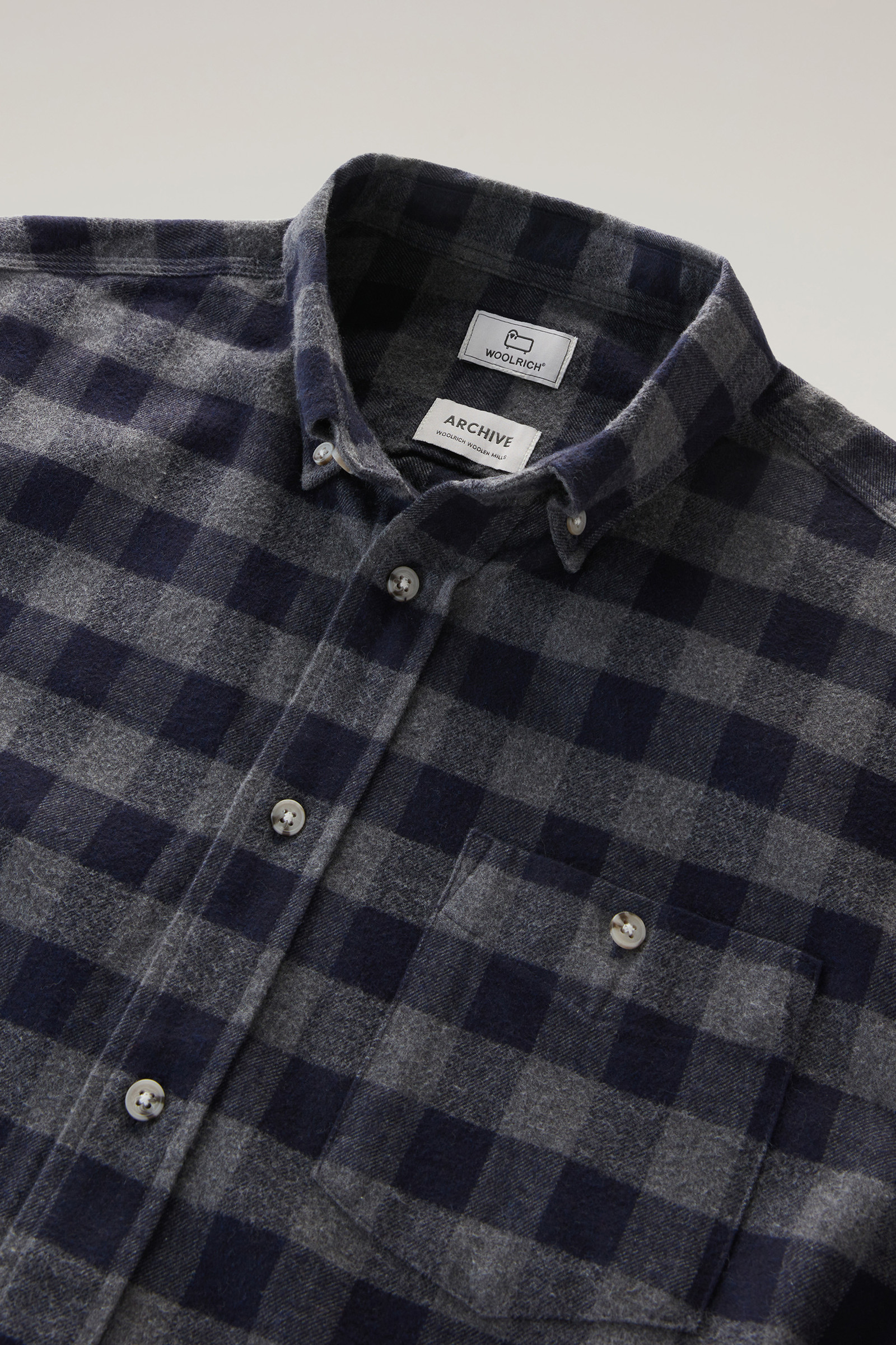 Traditionelles Karoshirt aus Flanell blau photo 6 | Woolrich
