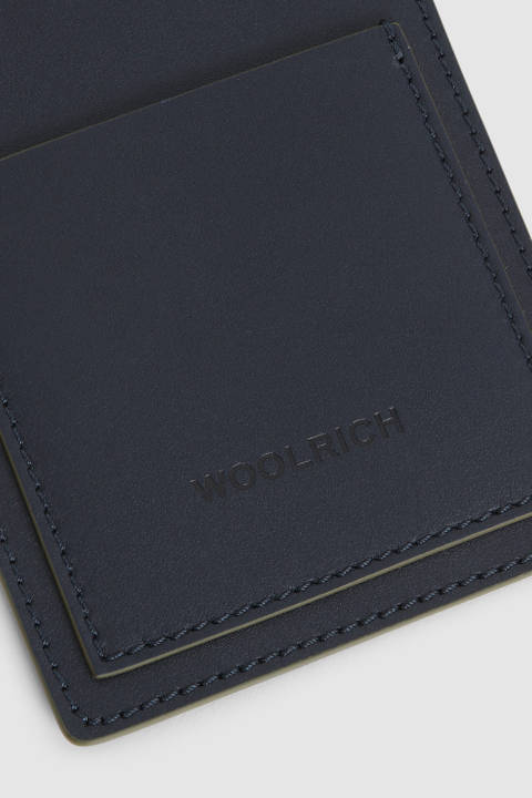 Leather Phone Bag with Shoulder Strap Blue photo 2 | Woolrich