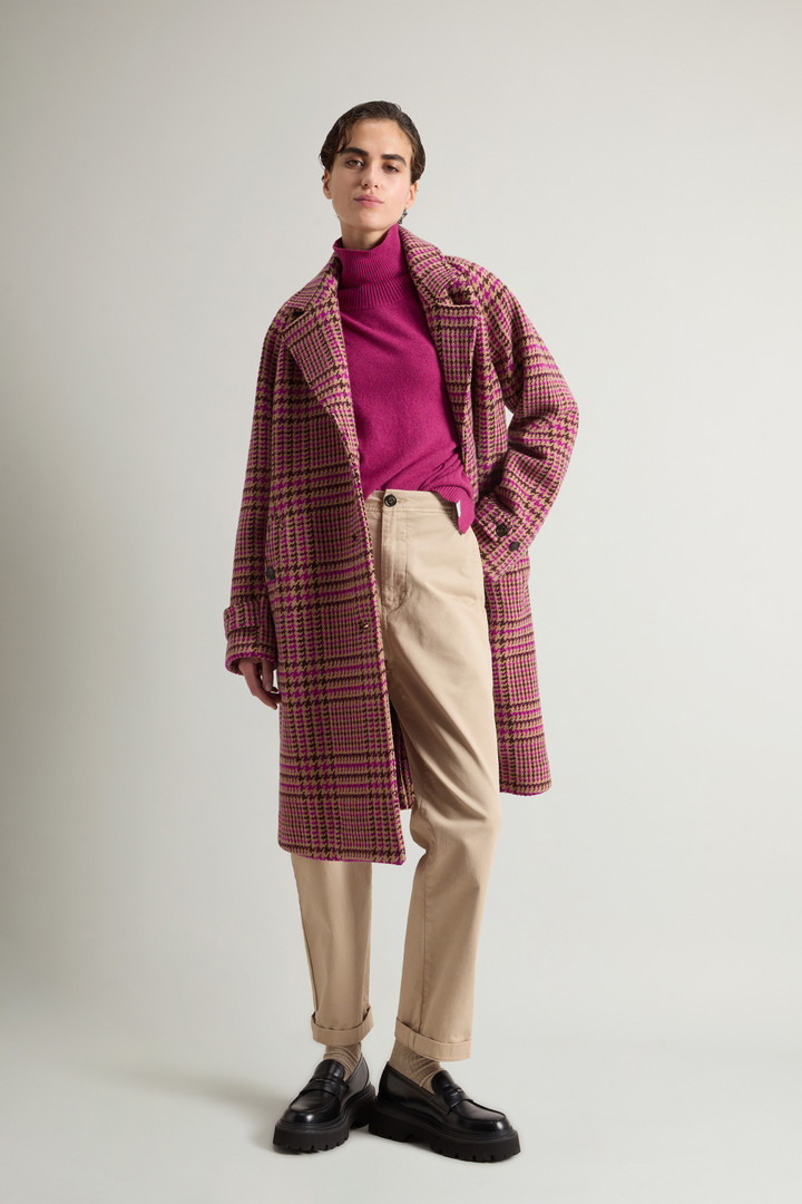 Cappotto in pura lana vergine italiana con colletto con revers Multicolore photo 2 | Woolrich