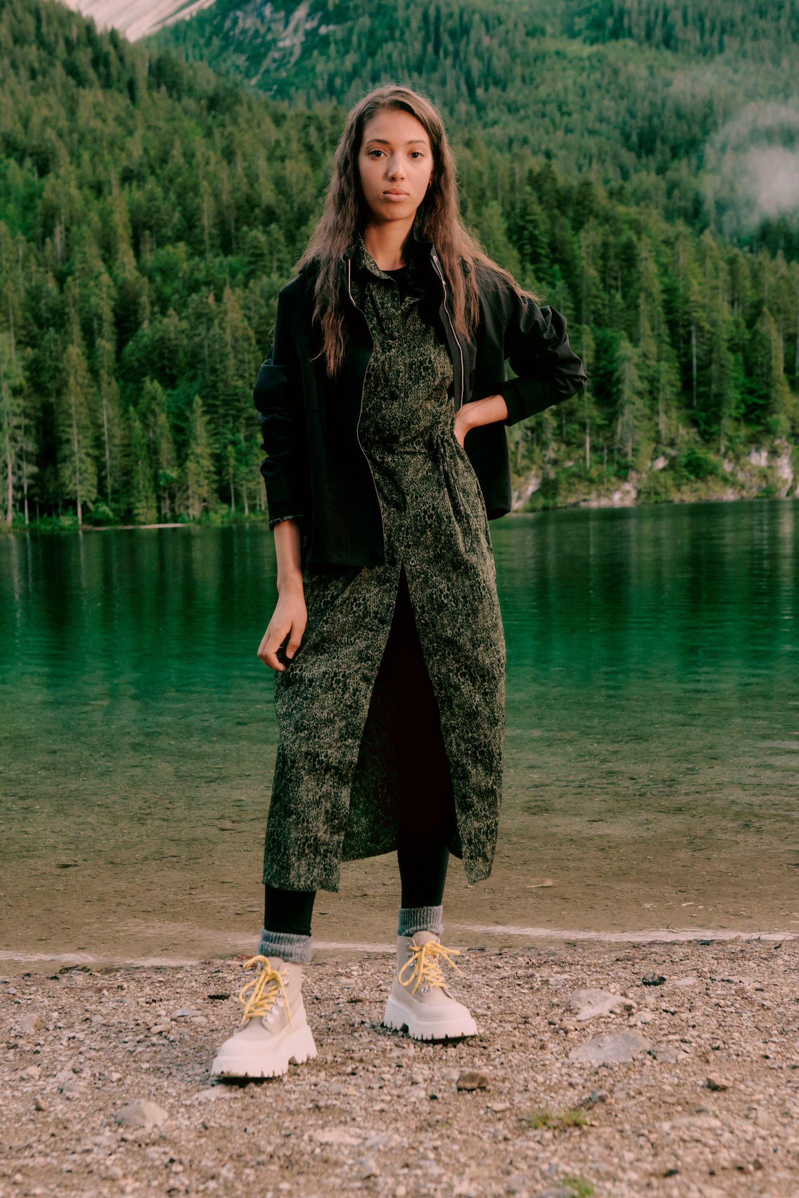 Vestito in nylon crinkle Ripstop con motivo camouflage verde photo 11 | Woolrich