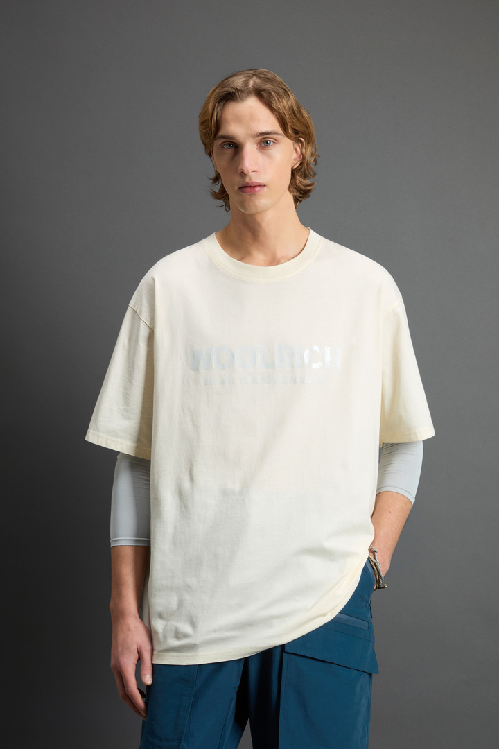 Pure Cotton T-Shirt with Logo by Todd Snyder White photo 1 | Woolrich