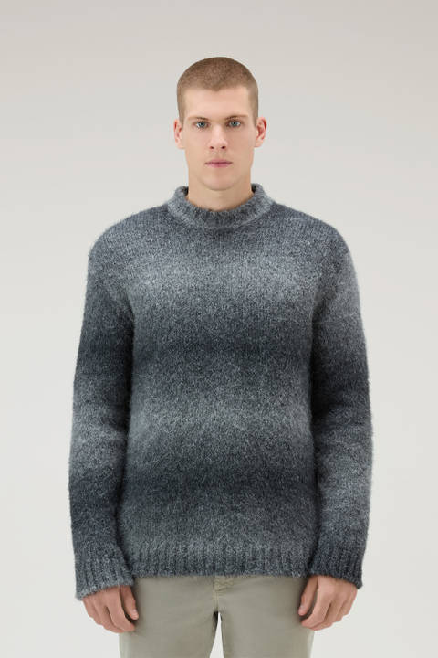 Turtleneck Sweater in Alpaca Blend with Dégradé Effect Gray | Woolrich