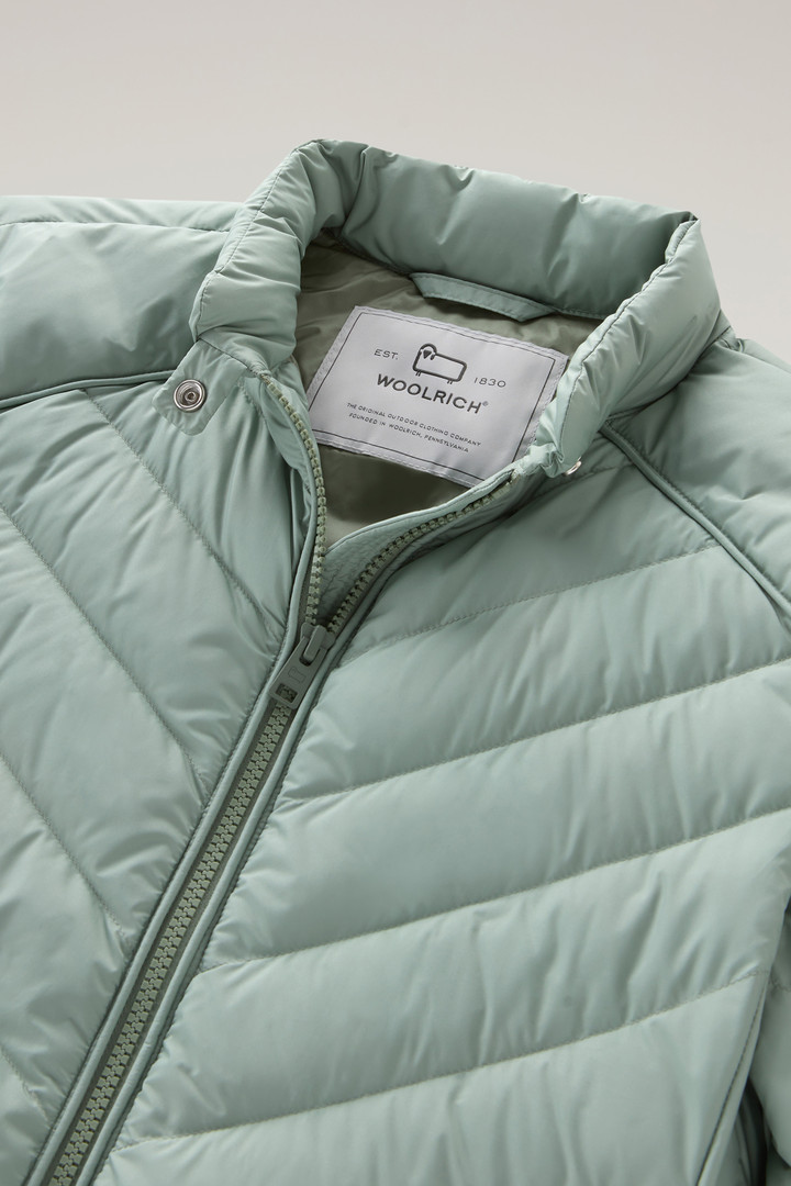 Short Padded Jacket with Chevron Quilting Green photo 6 | Woolrich