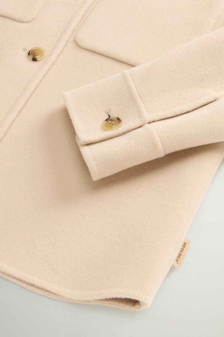 Overshirt in Pure Virgin Wool with Patch Pockets Beige photo 7 | Woolrich