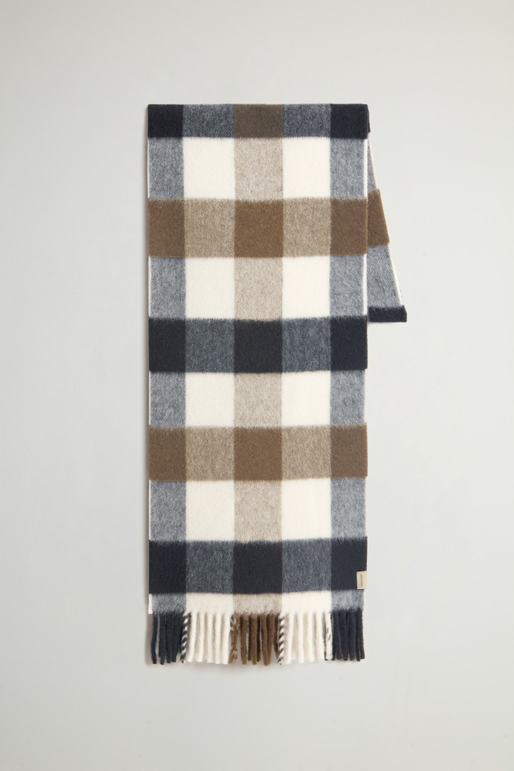 Scarf in Pure Wool with Checked Pattern White photo 1 | Woolrich