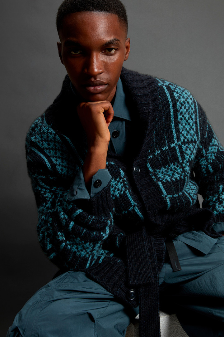 Cardigan en laine mélangée by Todd Snyder Bleu photo 4 | Woolrich