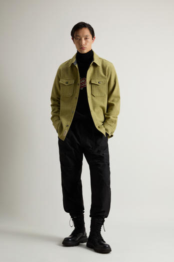 Alaskan Overshirt in Wool Blend Green | Woolrich