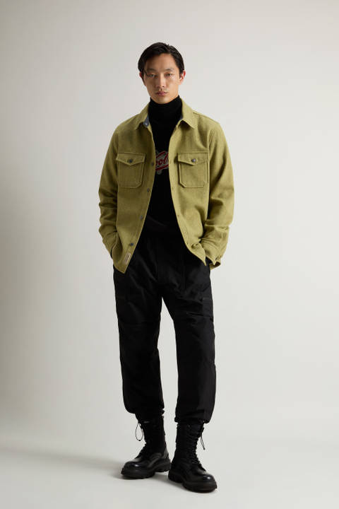 Alaskan Overshirt in Wool Blend Khaki | Woolrich