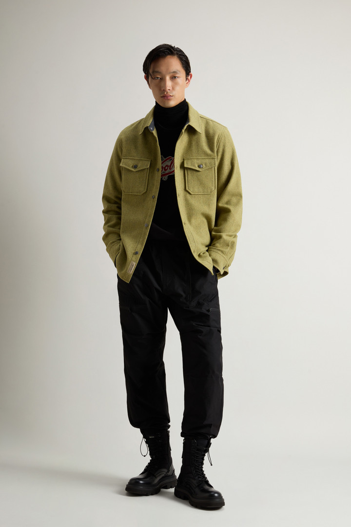 Alaskan Overshirt in Wool Blend Khaki photo 4 | Woolrich