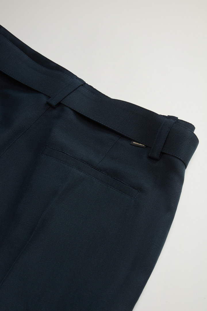 Garment-Dyed Linen-Blend Pants Blue photo 7 | Woolrich