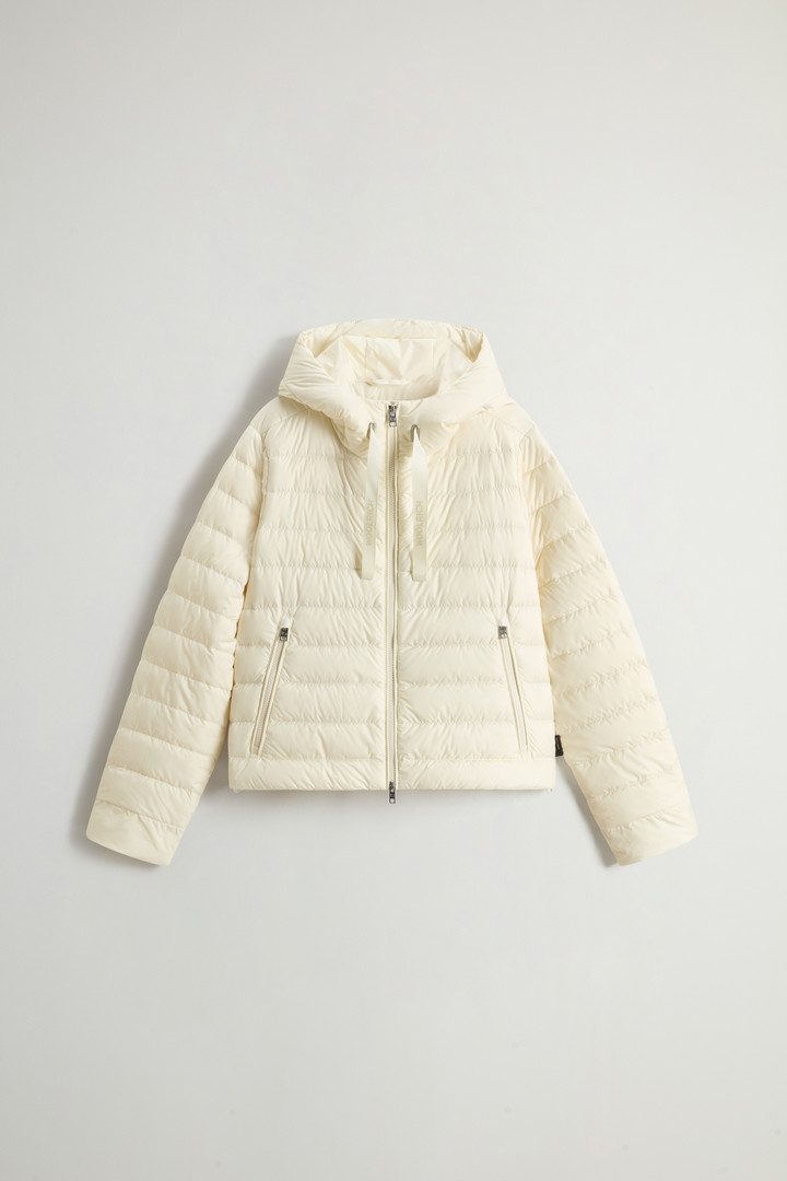 Padded Microfiber Jacket with Hood White photo 5 | Woolrich