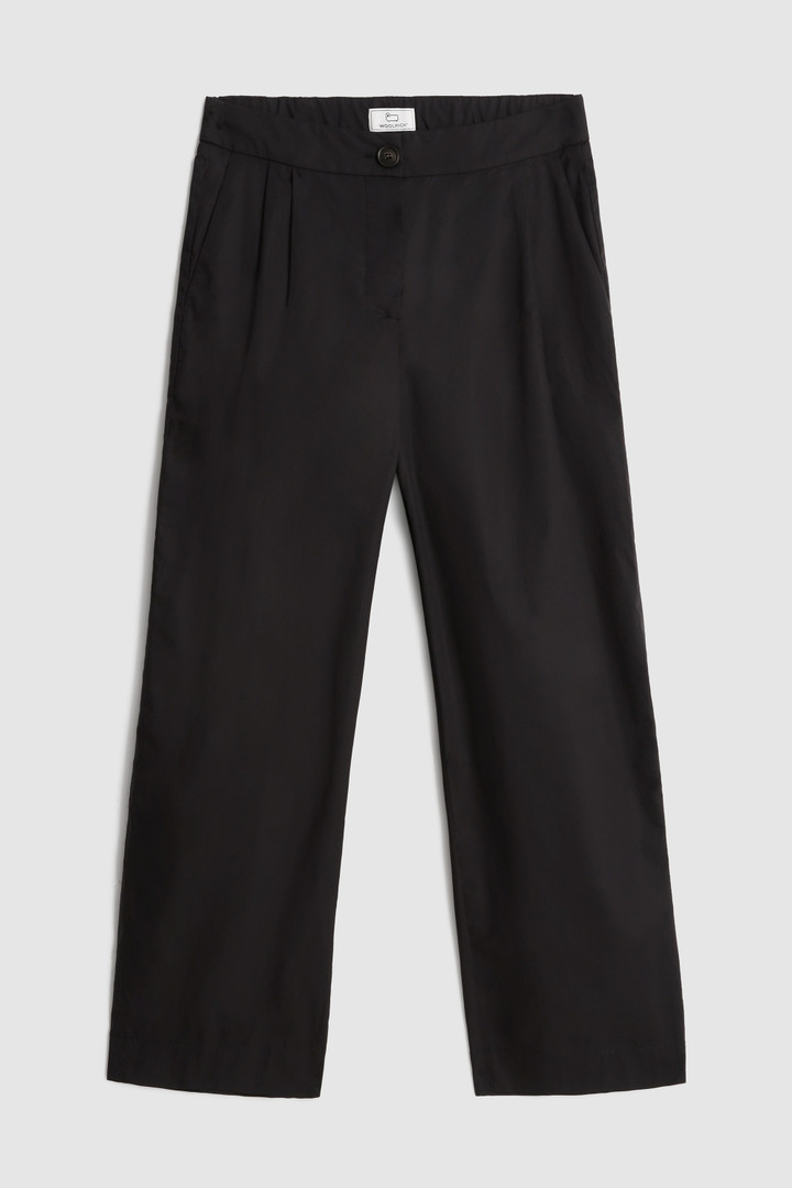 Pantalon en popeline de coton noir photo 4 | Woolrich