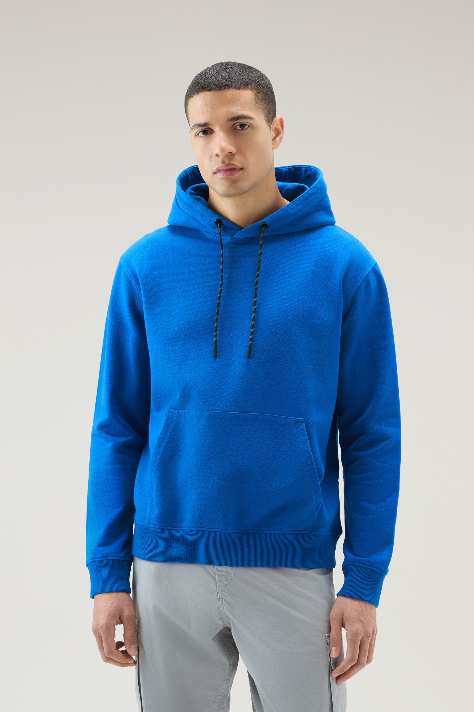 Men's Us Trails Pure Cotton Hoodie Blue | Woolrich UK