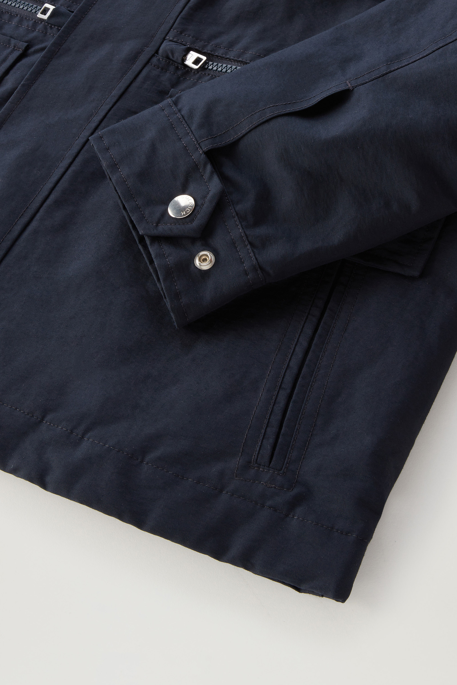 Cruiser Field Jacket in Light Eco Ramar with Foldable Hood Blue photo 9 | Woolrich