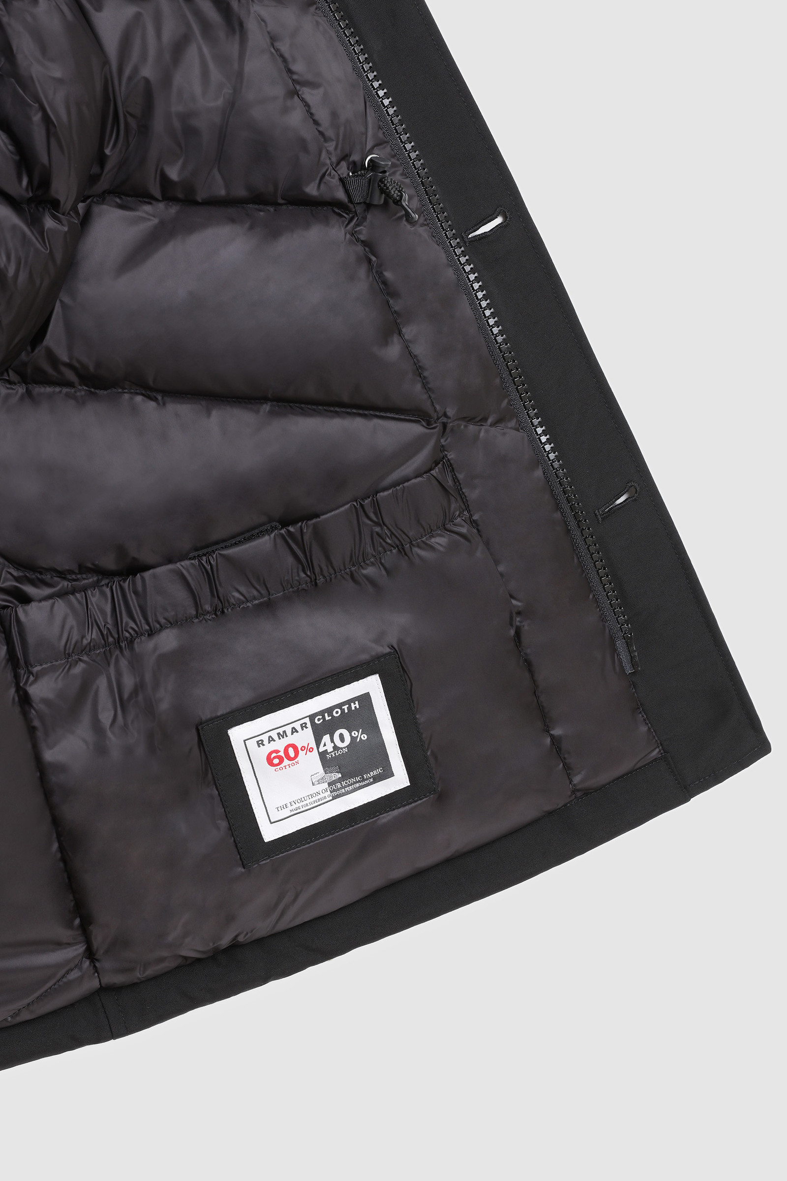 Boys' Arctic Parka in Ramar Cloth Black photo 5 | Woolrich