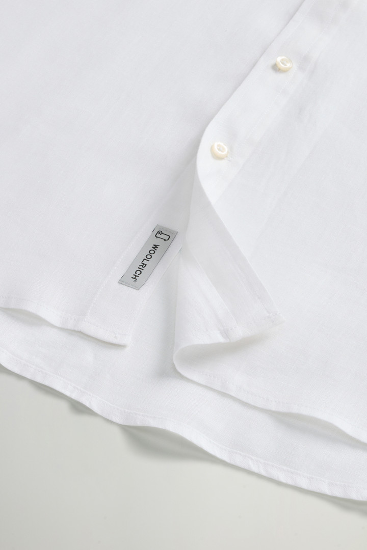 Garment-Dyed Pure Linen Shirt White photo 8 | Woolrich