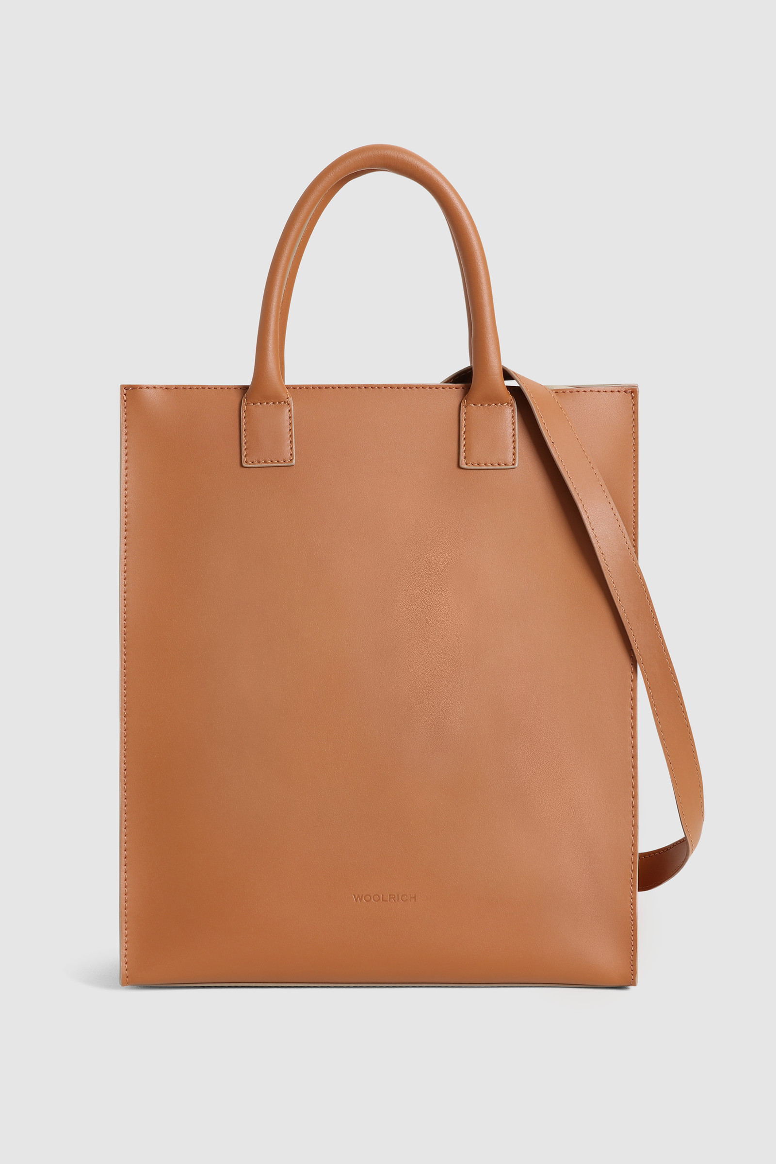Tote bag de piel marrón | Woolrich