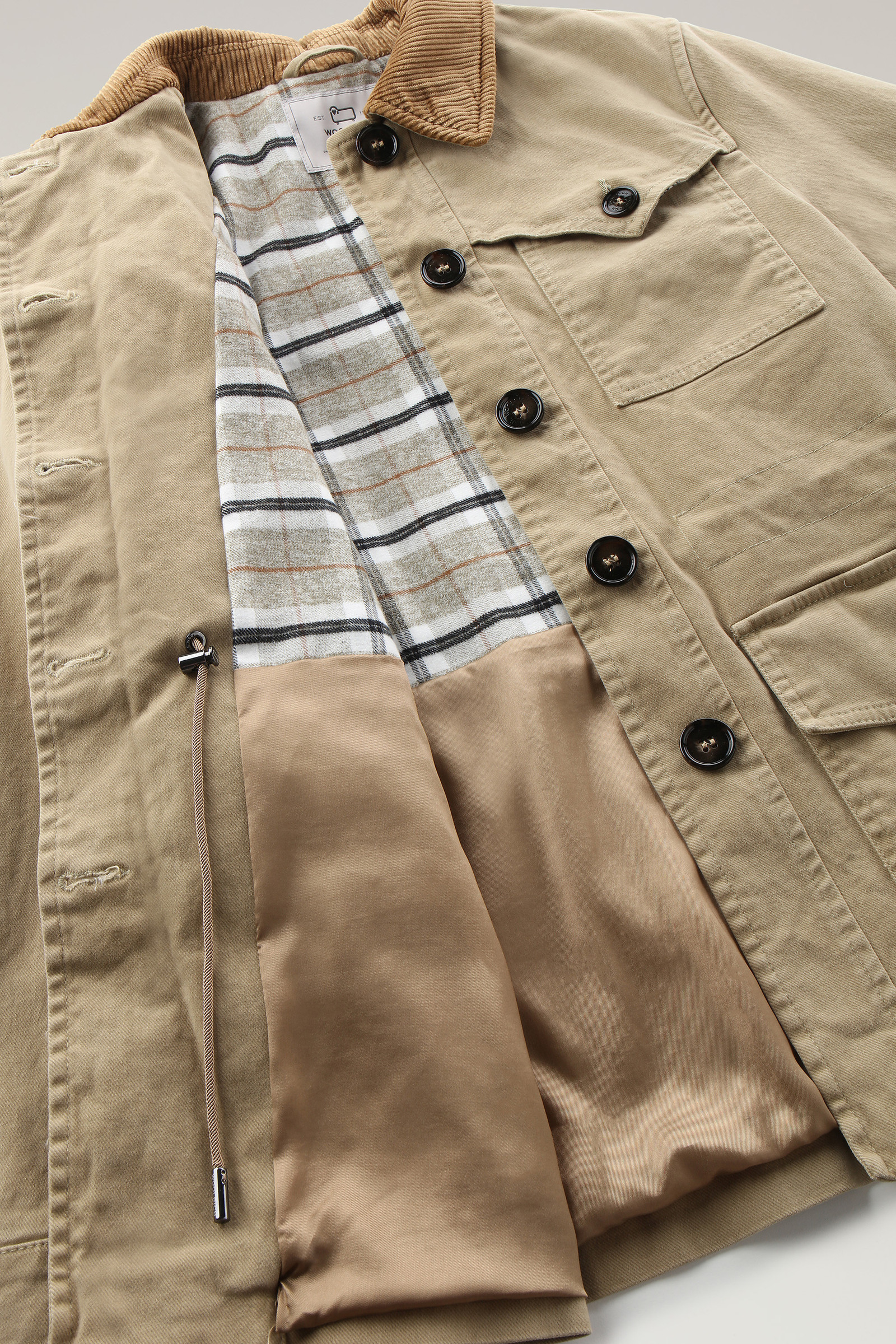 Cotton Twill Overshirt Beige photo 9 | Woolrich