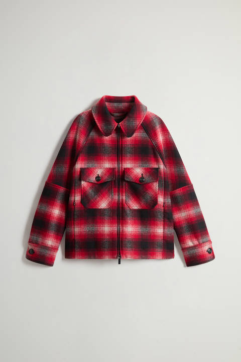 Overshirt in Recycled Manteco Italian Wool-Blend Fabric Red photo 2 | Woolrich