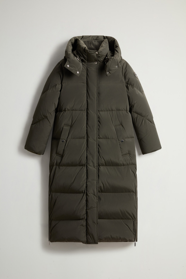 Aurora Long Parka in Stretch Nylon Green photo 5 | Woolrich