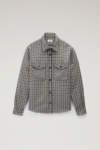 Wool Blend Oxbow Flannel Overshirt - Made in USA Multicolor | Woolrich