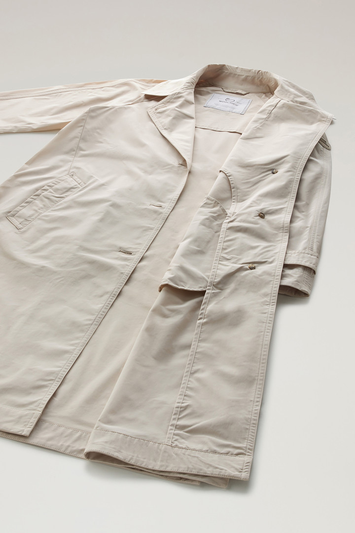 Trench Coat in Urban Touch Fabric with Belted Waist Beige photo 10 | Woolrich