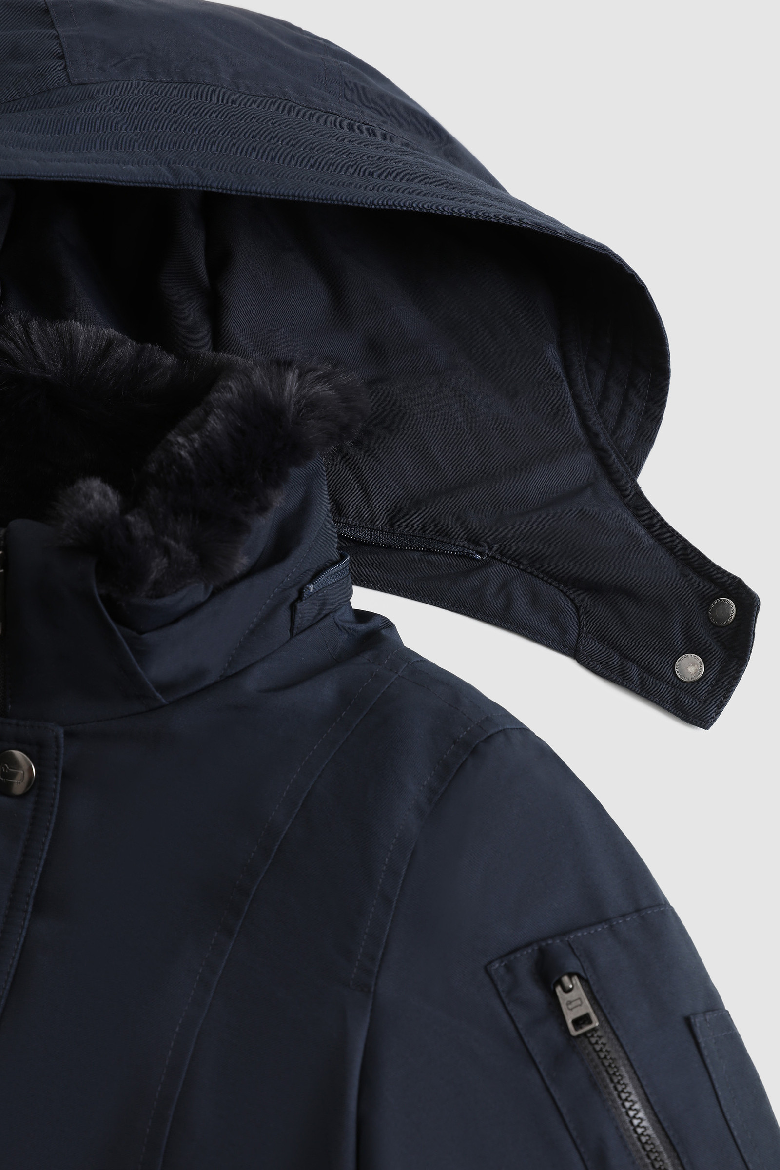 Lange Mahan Parka voor meisjes met imitatiebont