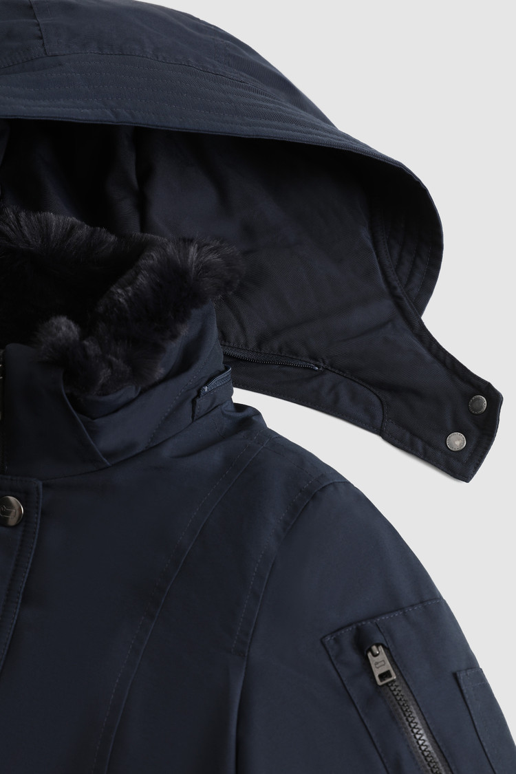 Langer Mahan Parka mit abnehmbarer Kapuze für Mädchen