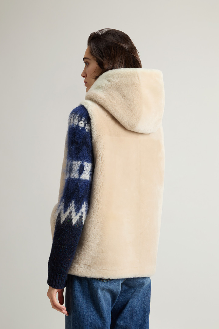 Hooded Fur Vest Beige photo 3 | Woolrich