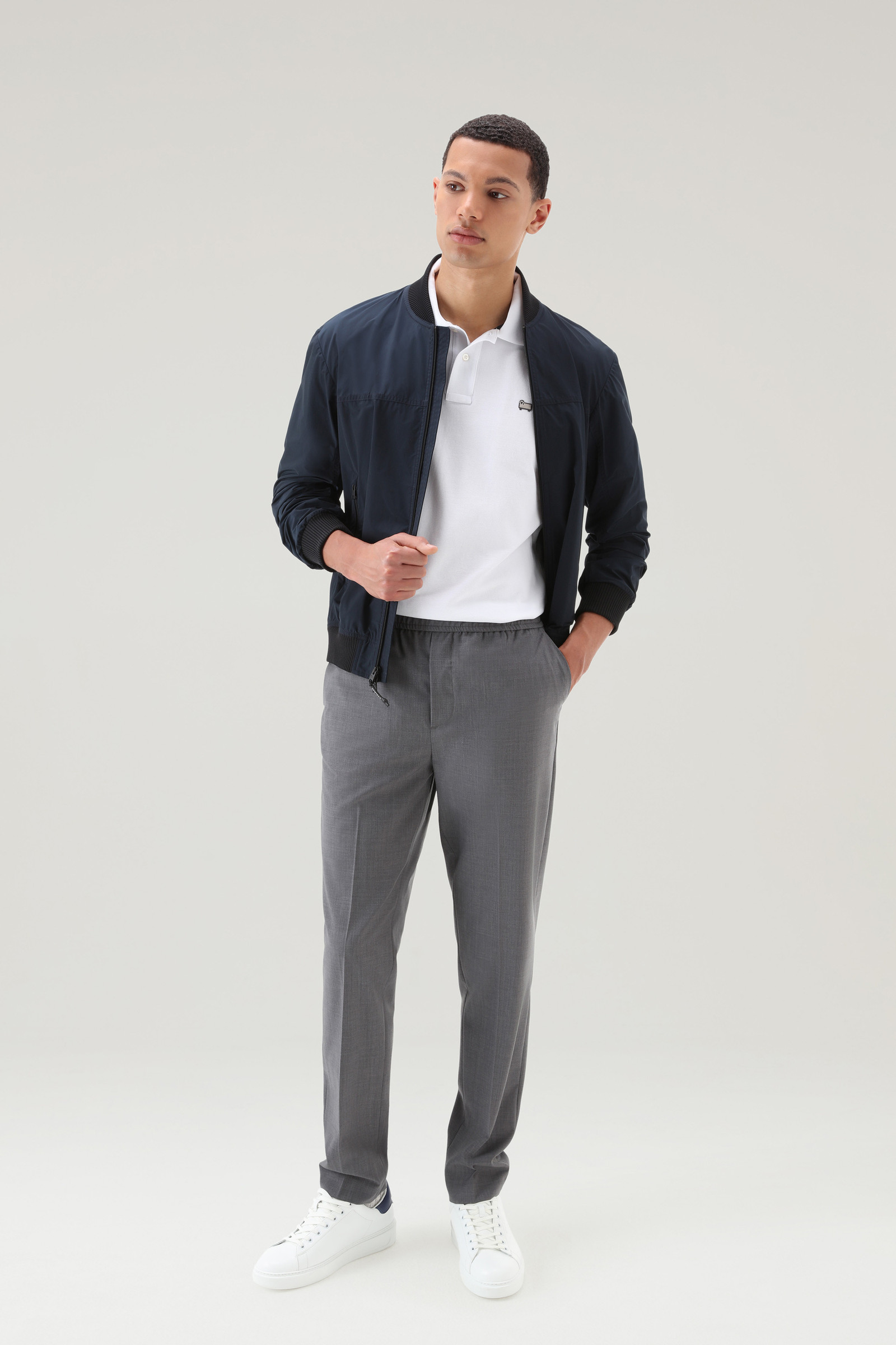 Chino Pants in Cool Virgin Italian Wool Grey photo 2 | Woolrich