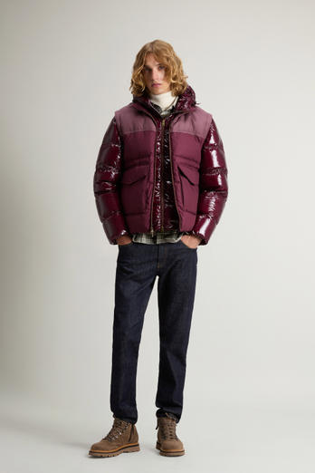 Hybrid Down Jacket with Removable Sleeves and Hood Red photo 1 | Woolrich