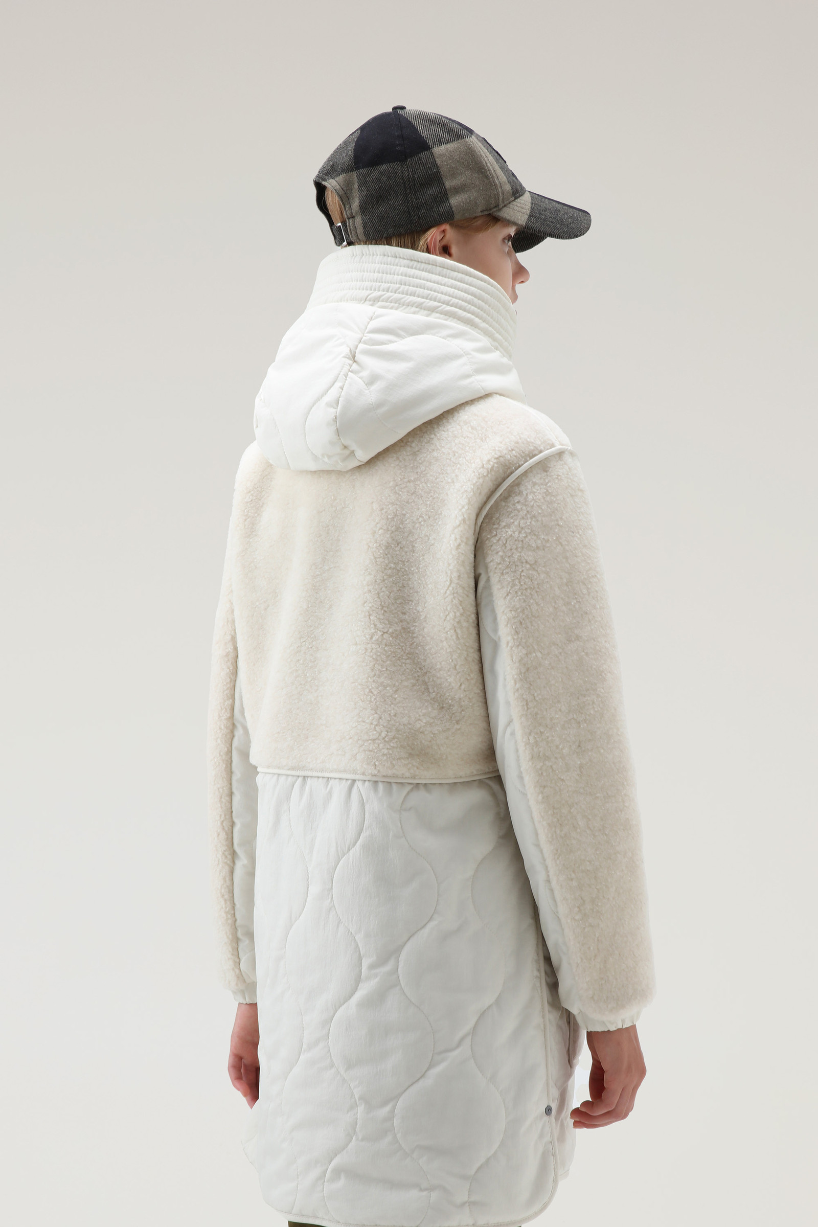 Alba Parka de sherpa y nylon crinkle blanco photo 3 | Woolrich