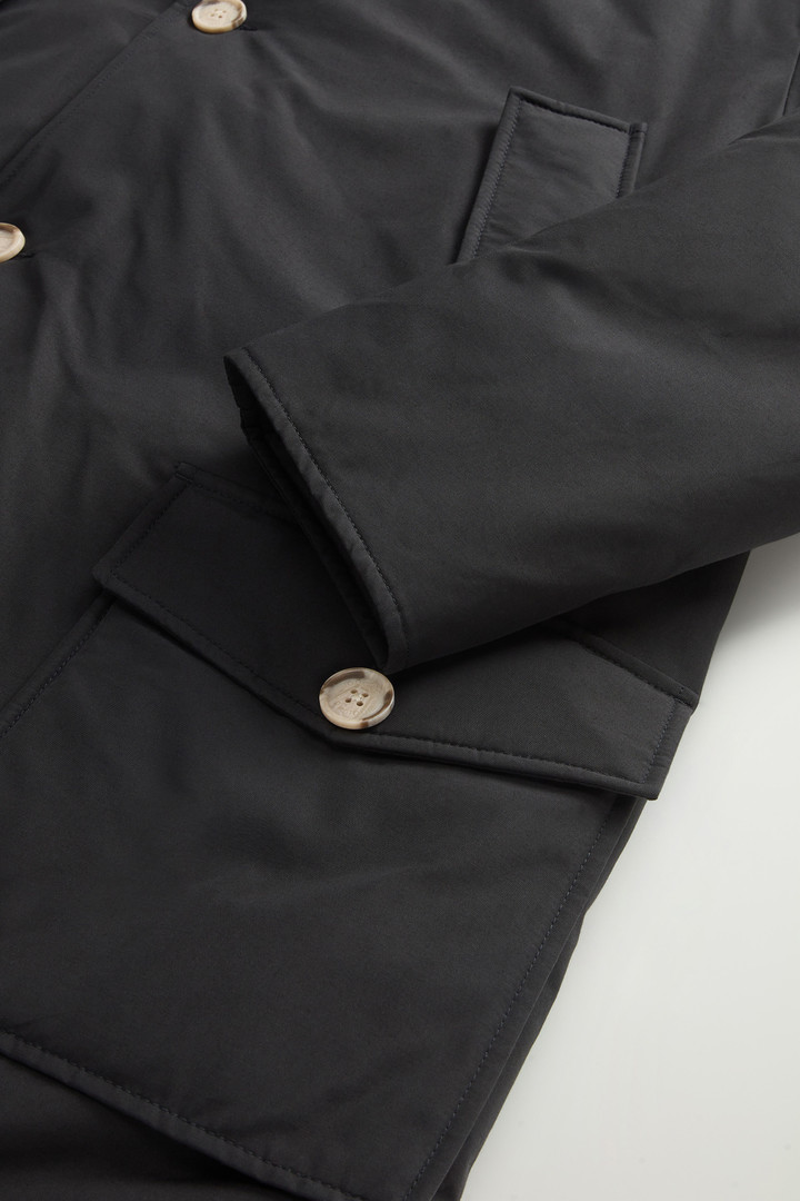 Arctic Parka in Ramar Cloth with Detachable Fur Trim Black photo 9 | Woolrich