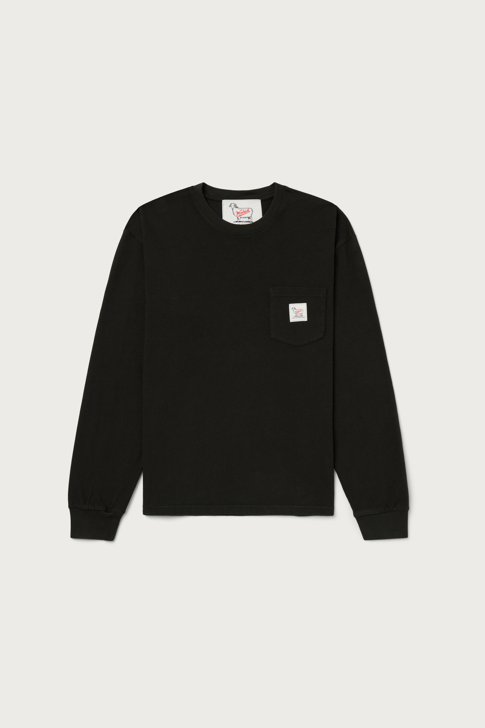 T-shirt a maniche lunghe in puro cotone - One Of These Days / Woolrich nero photo 4 | Woolrich