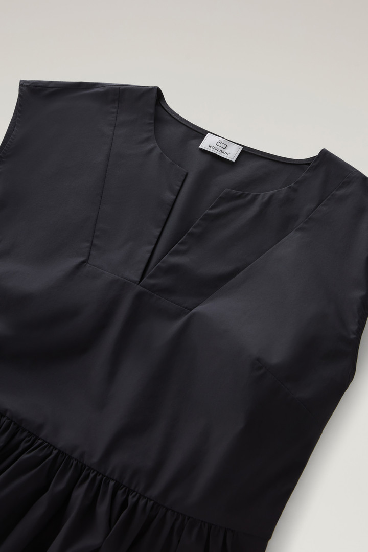 Short Dress in Pure Cotton Poplin Black photo 6 | Woolrich