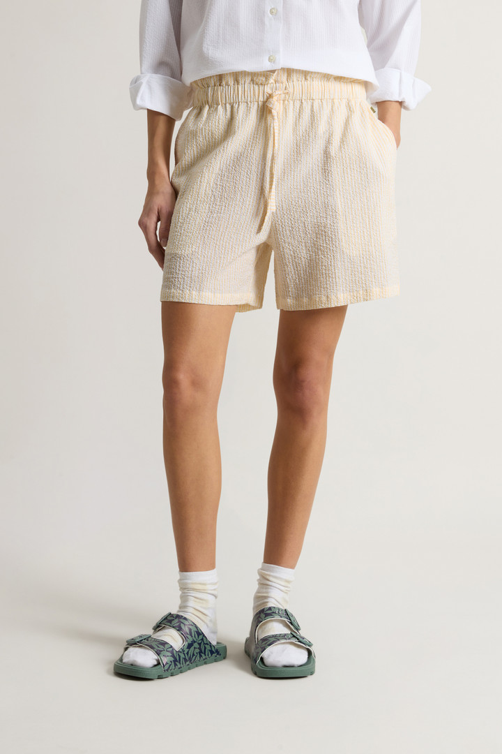 Seersucker Cotton Shorts Yellow photo 2 | Woolrich