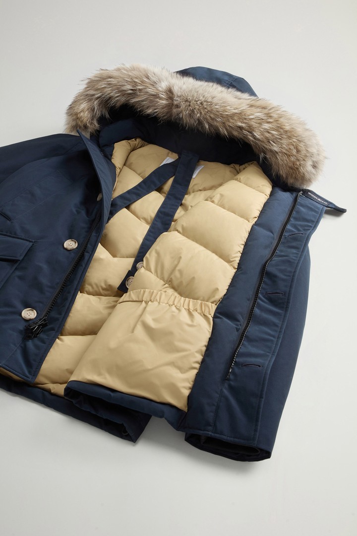 Men's Arctic Anorak in Ramar Cloth with Detachable Fur blue